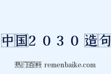 中国2030造句是什么意思的图片